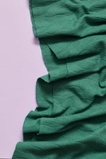 ORGANIC LEAF JACQUARD KNIT • Chalky Green • Remnant 130cm