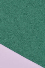 ORGANIC LEAF JACQUARD KNIT • Chalky Green • Remnant 130cm