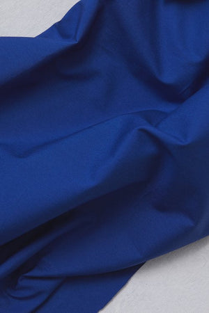 ORGANIC PAPERTOUCH COTTON POPLIN • Cobalt Blue • Remnant 62cm