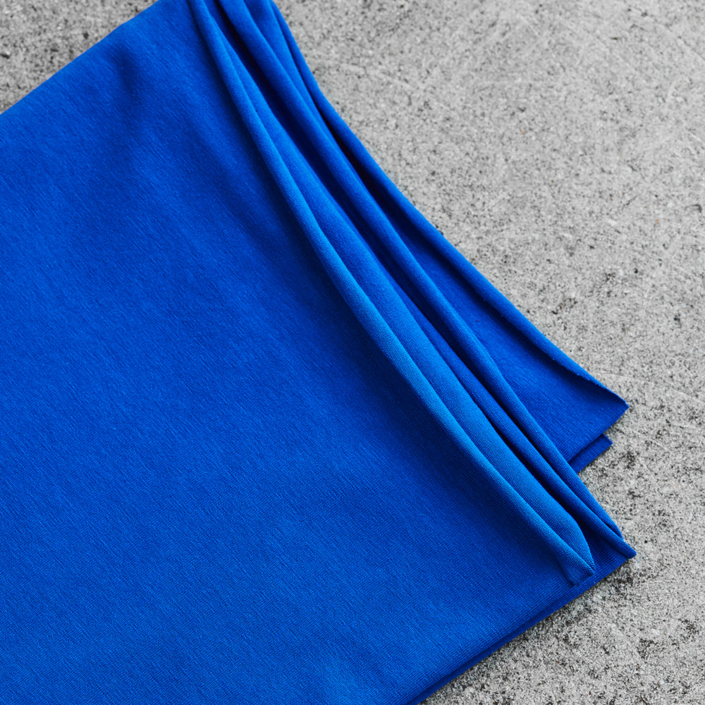 ORGANIC SINGLE JERSEY • Intense Blue  $45.00/metre