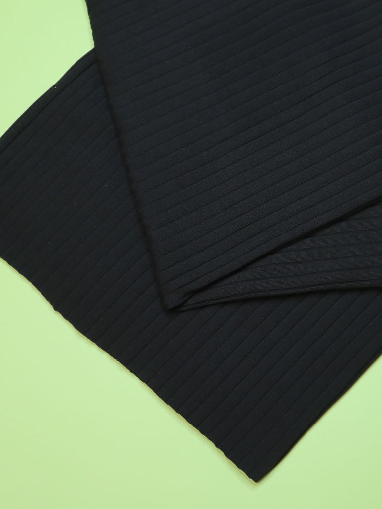 mind the MAKER® • ORGANIC WIDE DERBY RIB • Black $49.00/metre • Pattern ...