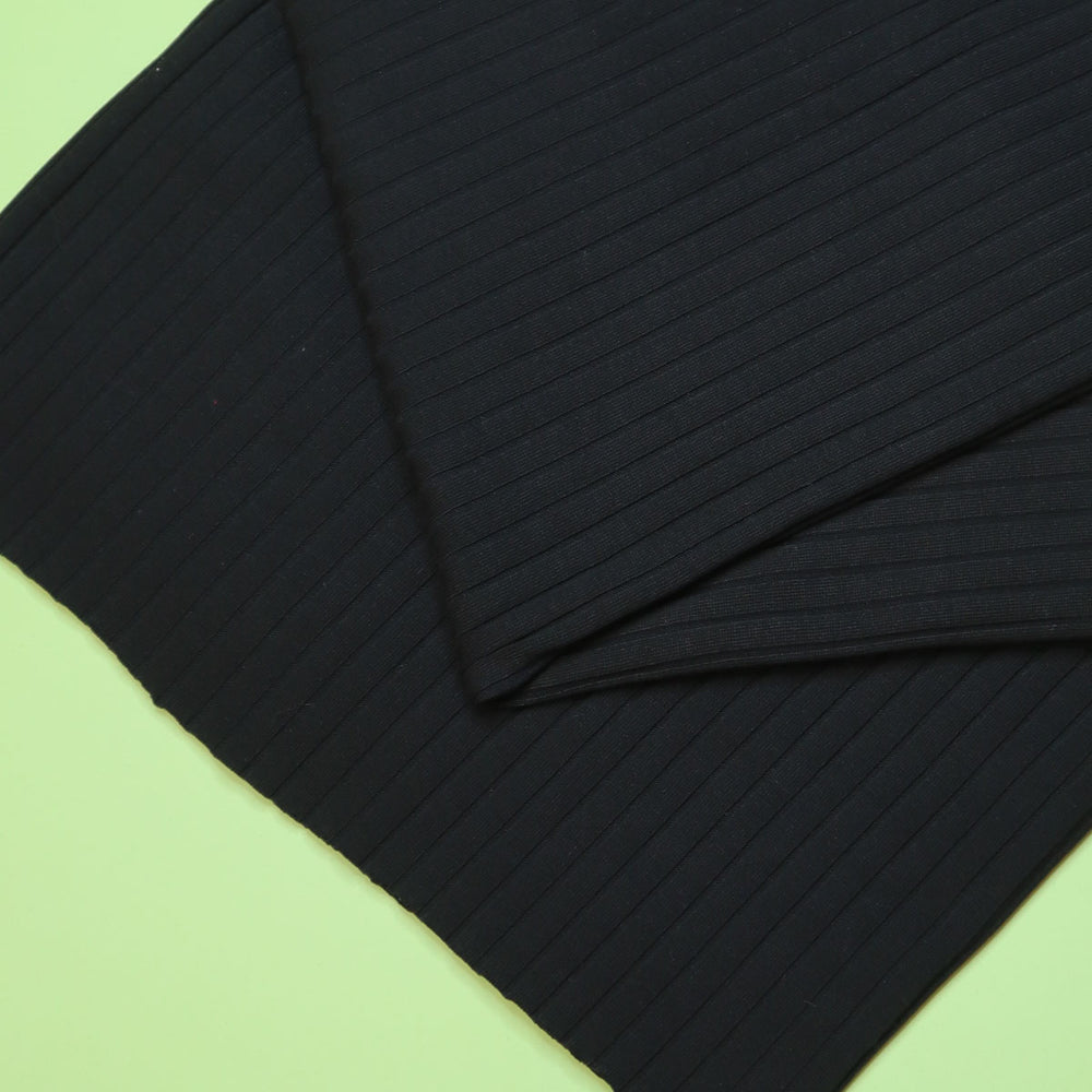 ORGANIC WIDE DERBY RIB • Black $49.00/metre