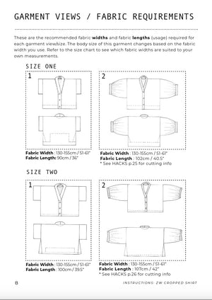 ZERO WASTE Cropped Shirt • PDF Pattern