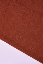 ORGANIC LEAF JACQUARD KNIT • Sienna • Remnant bundle 12cm + 50cm