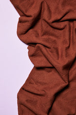 ORGANIC LEAF JACQUARD KNIT • Sienna • Remnant bundle 12cm + 50cm