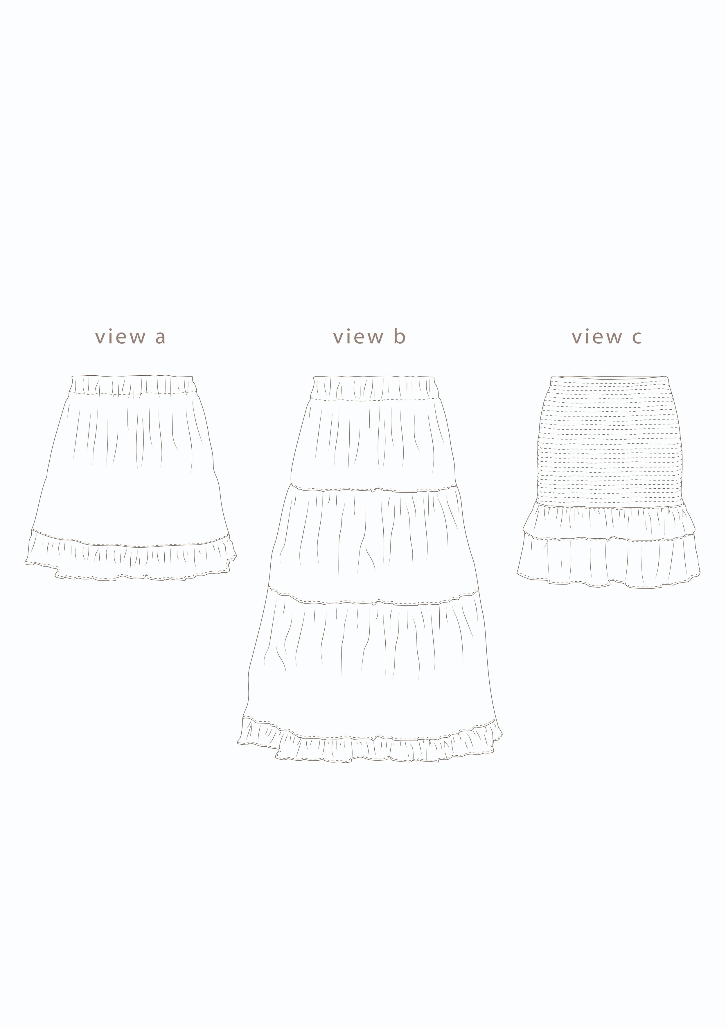 COMMON STITCH • FAWN SKIRT SET • Paper Pattern • Pattern Scissors Frock