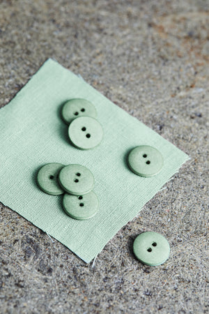 CURB COTTON BUTTON • Sage Green • 11mm or 18mm