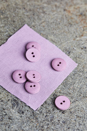 CURB COTTON BUTTON •  Lilac • 11mm or 18mm
