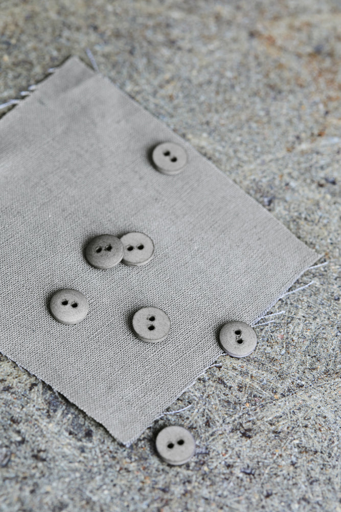 CURB COTTON BUTTON •  Stone • 11mm or 18mm