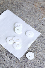 CURB COTTON BUTTON • Creamy White • 11mm or 18mm