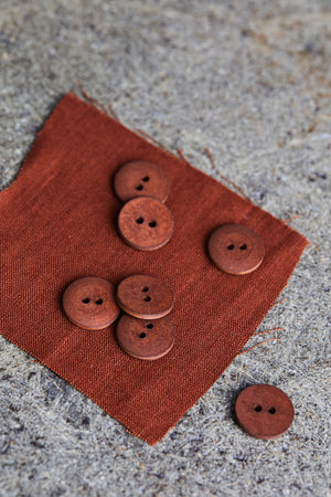 CURB COTTON BUTTON •  Sienna • 11mm or 18mm