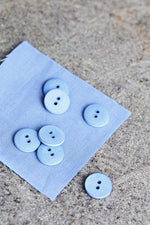 CURB COTTON BUTTON •  Faded Blue • 11mm or 18mm