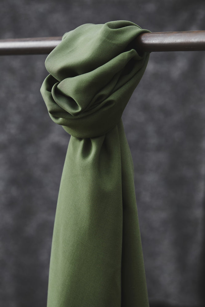 SMOOTH DRAPE TWILL • TENCEL™ fibres • Moss $39.00/metre