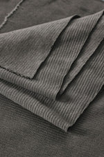 ORGANIC COTTON & WOOL BLEND KNIT • OTTOMAN • Calm Grey • Remnant 135cm